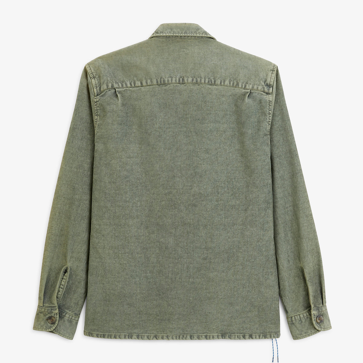 Surchemise velours côtelé zippée effet délavé vert militaire SBPLAY