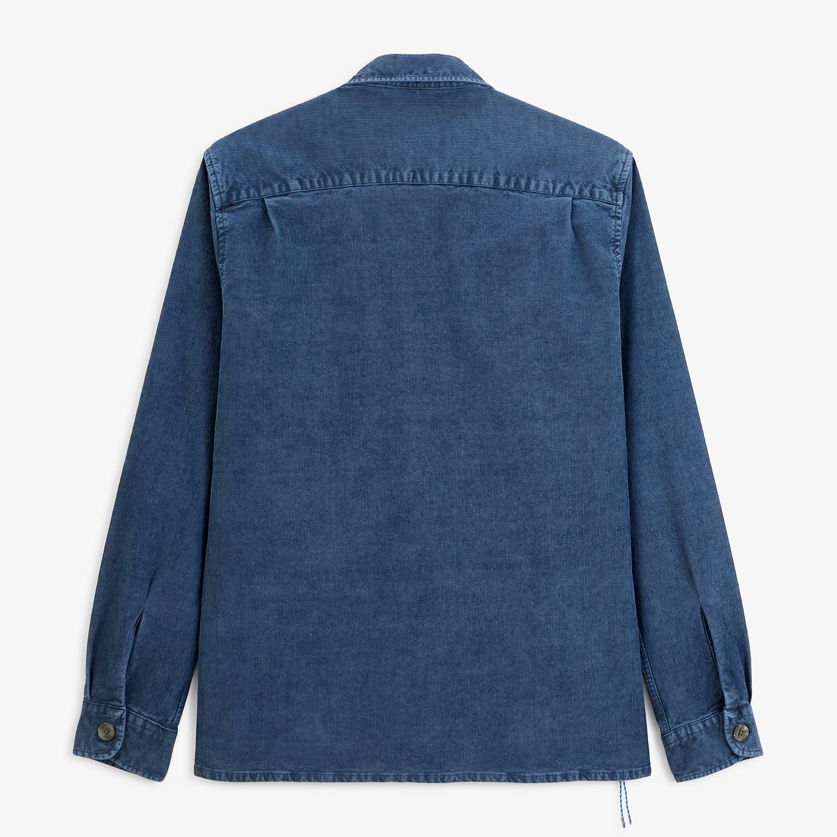 Surchemise velours côtelé zippée effet délavé bleue SBPLAY