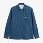Surchemise denim zippée bleue