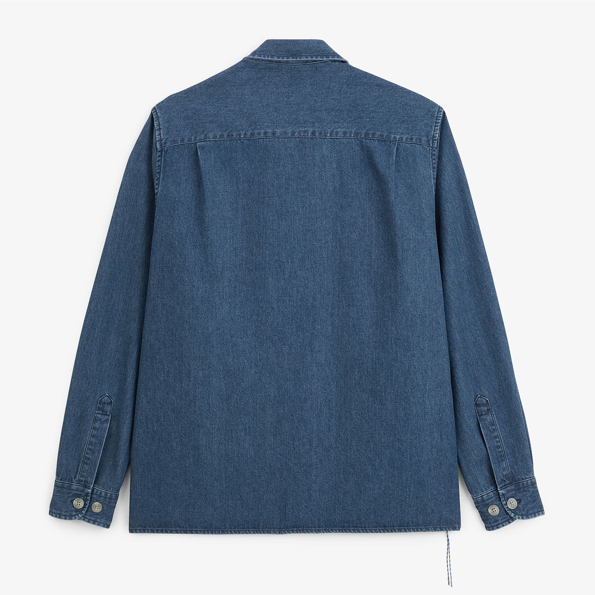 Surchemise denim zippée bleue