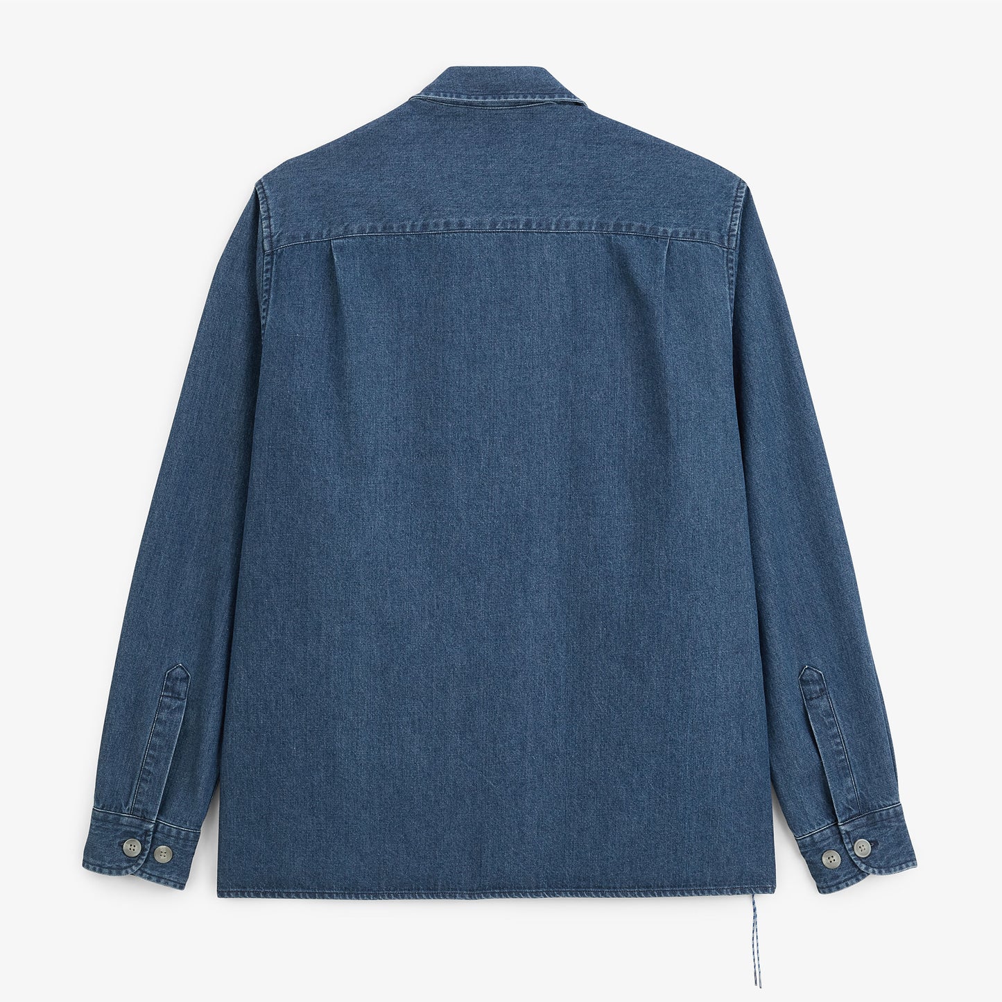 Surchemise denim zippée bleue