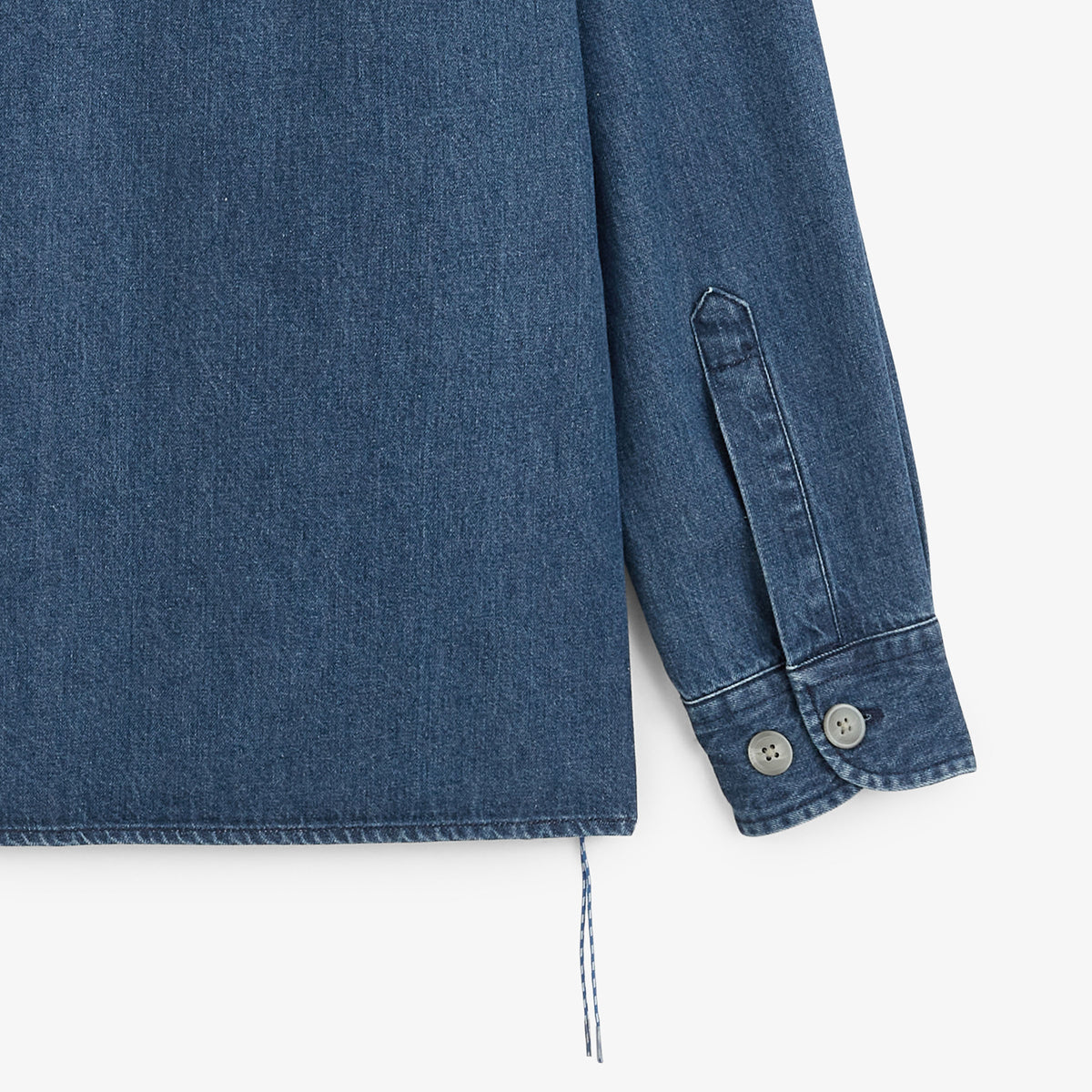 Surchemise denim zippée bleue