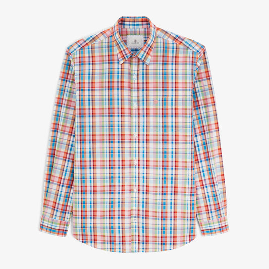 Clark Shirt in Multi-Colored Plaid Poplin