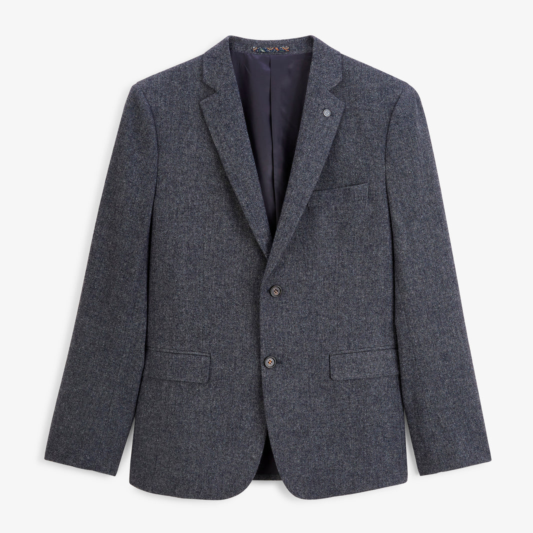 Blazer laine mélangée encre