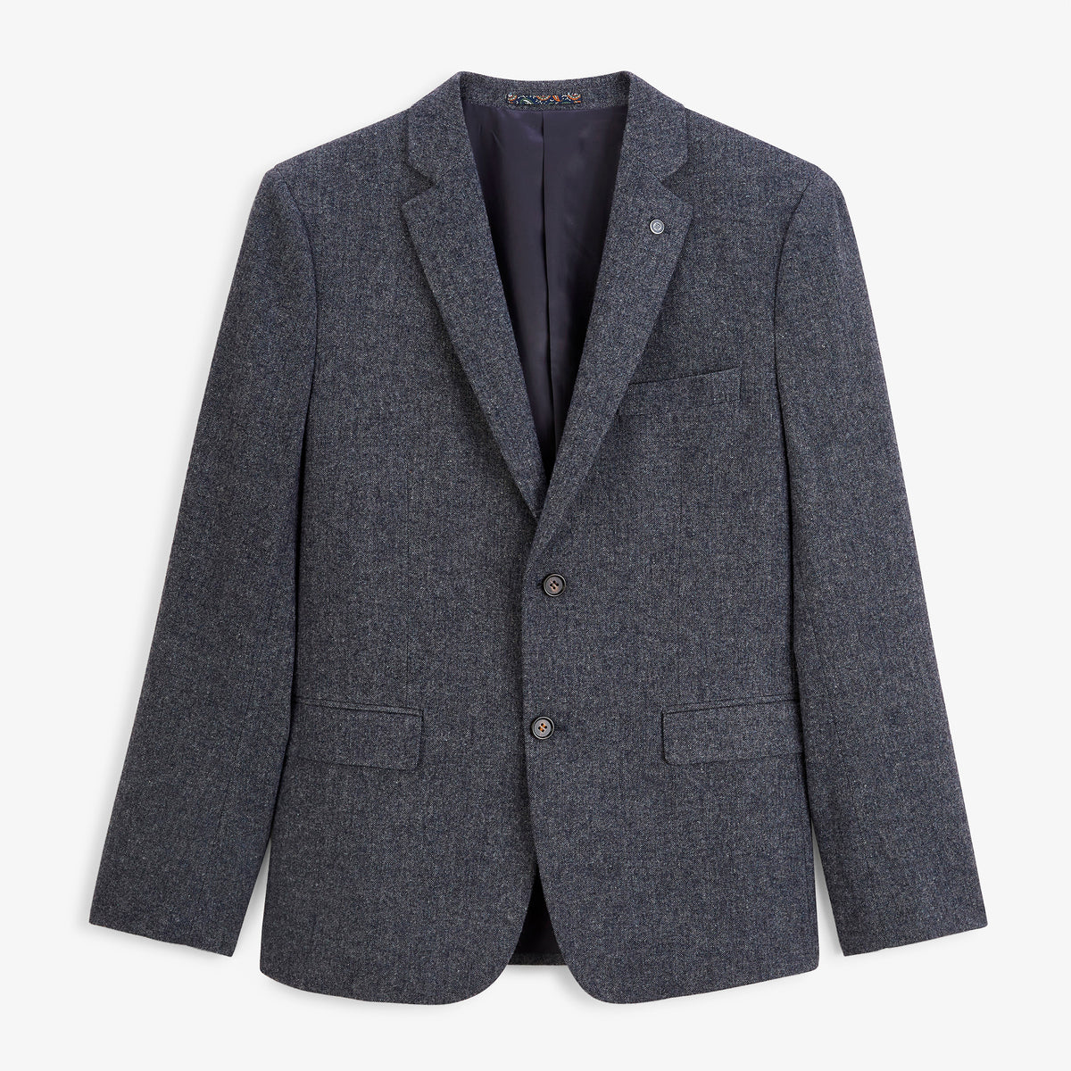 Blazer laine mélangée encre