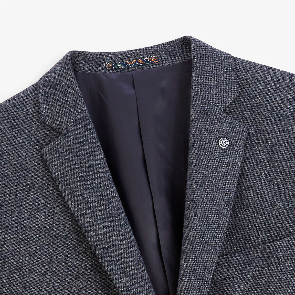 Blazer laine mélangée encre