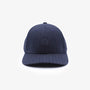 Casquette baseball avec rayures en laine bleu marine