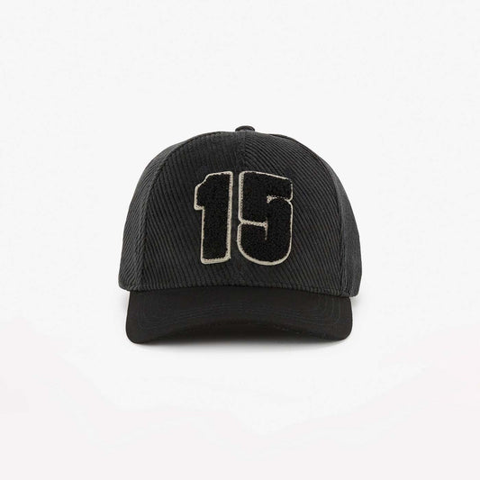 Casquette baseball unie velours noir