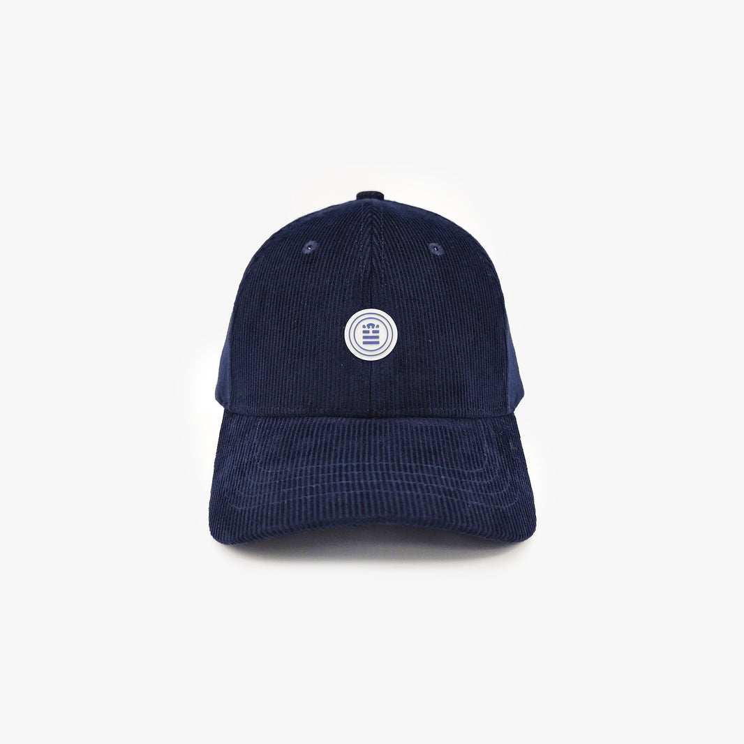 SERGE BLANCO men's navy blue velvet cotton cap