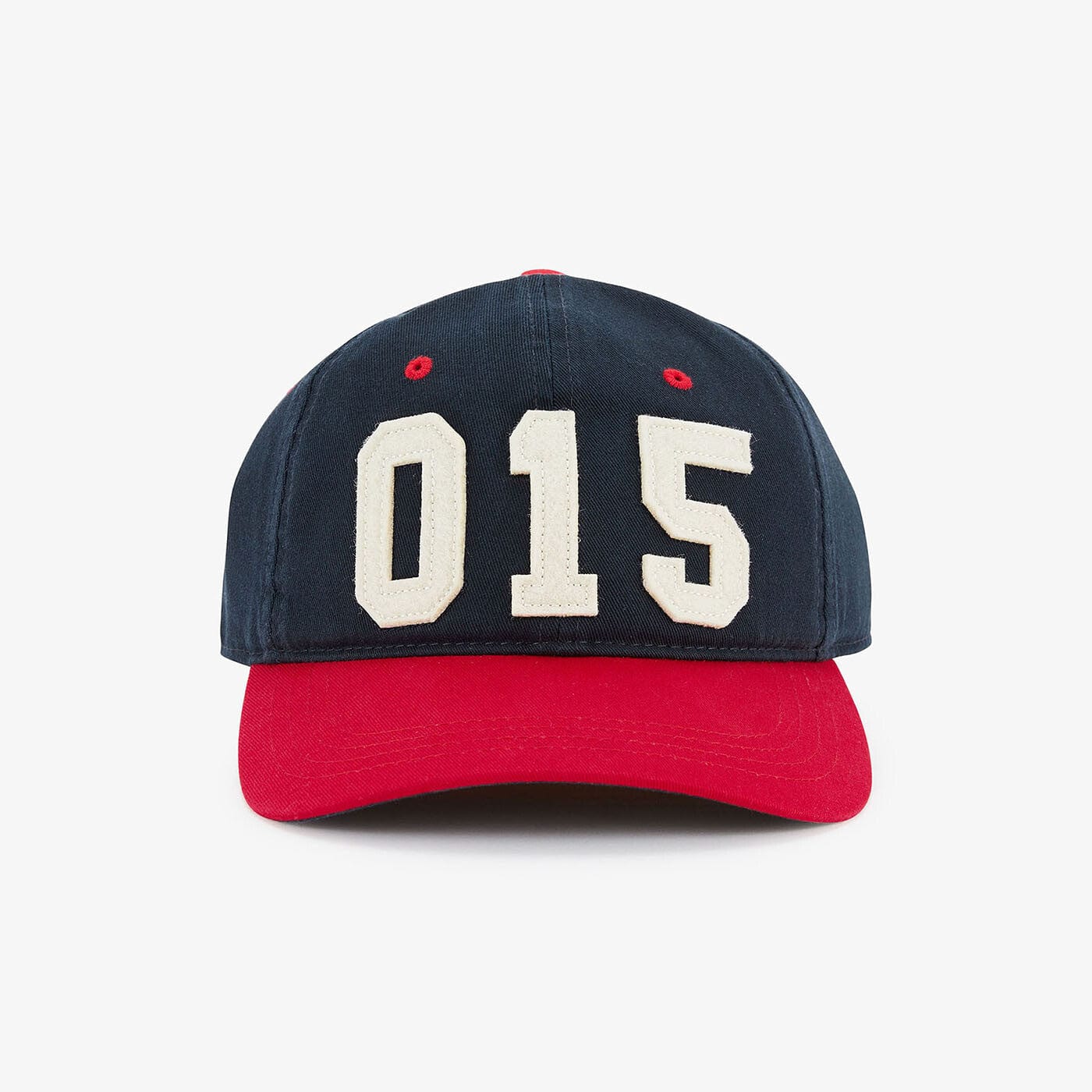 Casquette reglable en coton canvas bicolore bleu marine homme serge blanco