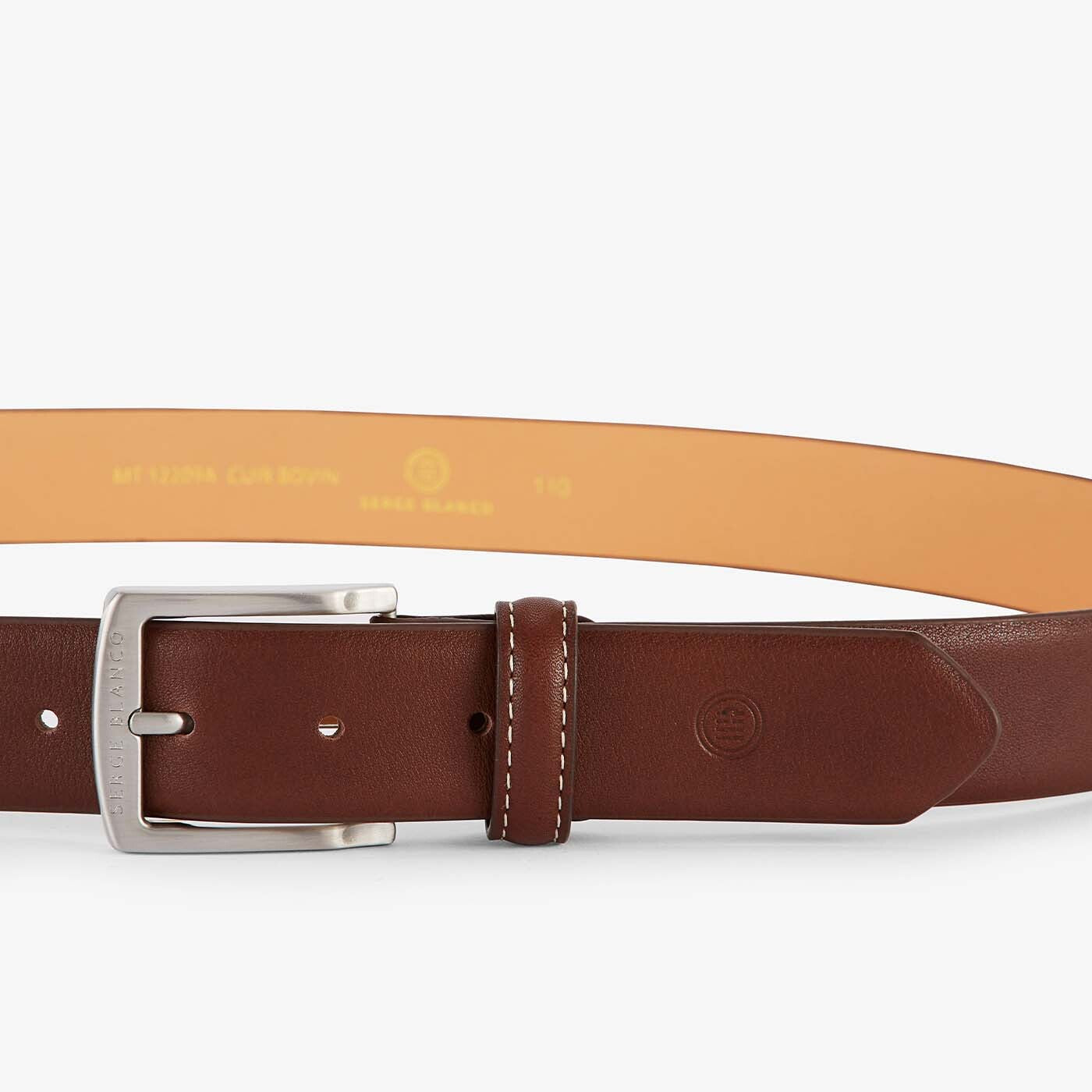 Ceinture en cuir café