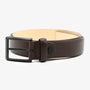 Ceinture en cuir grainé cognac