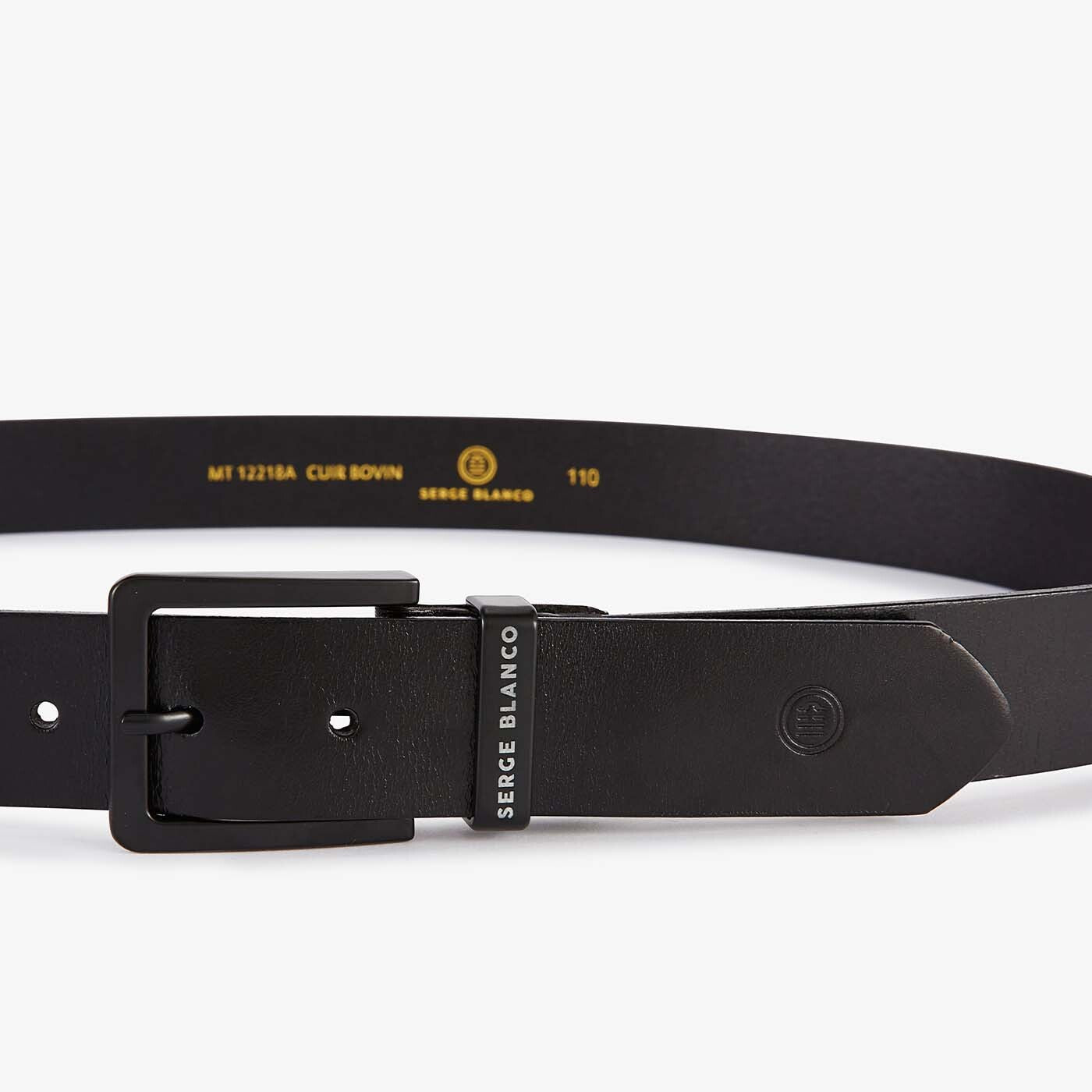 Ceinture en cuir noir