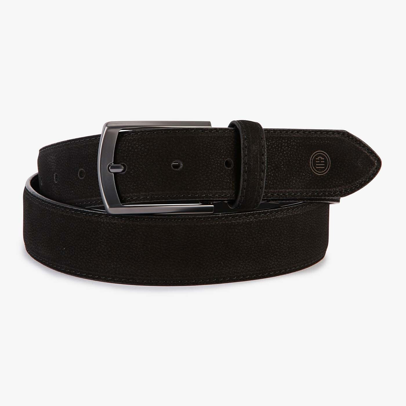 Ceinture en nubuck cousue noire