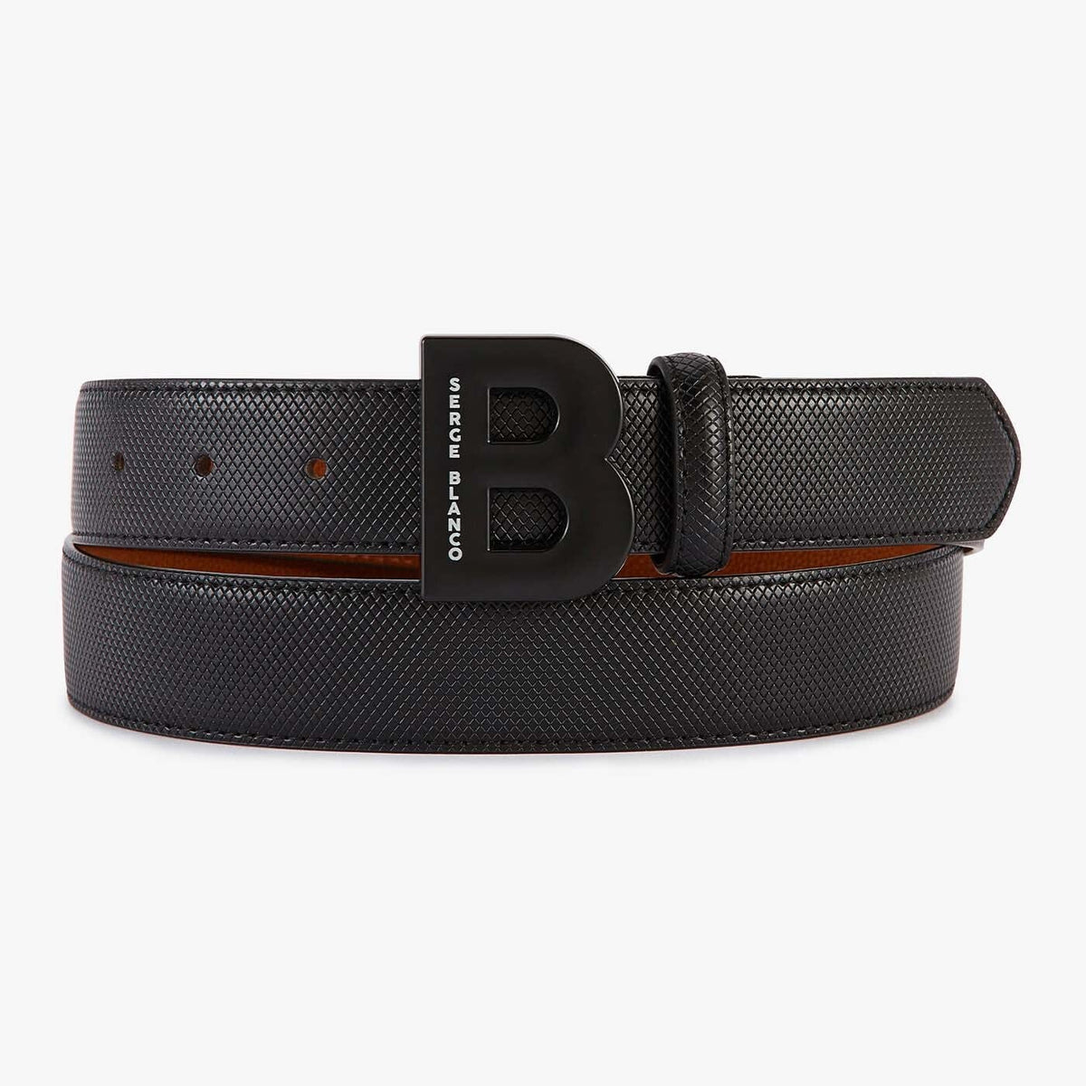 Ceinture réversible en nubuck avec 2 boucles homme serge blanco
