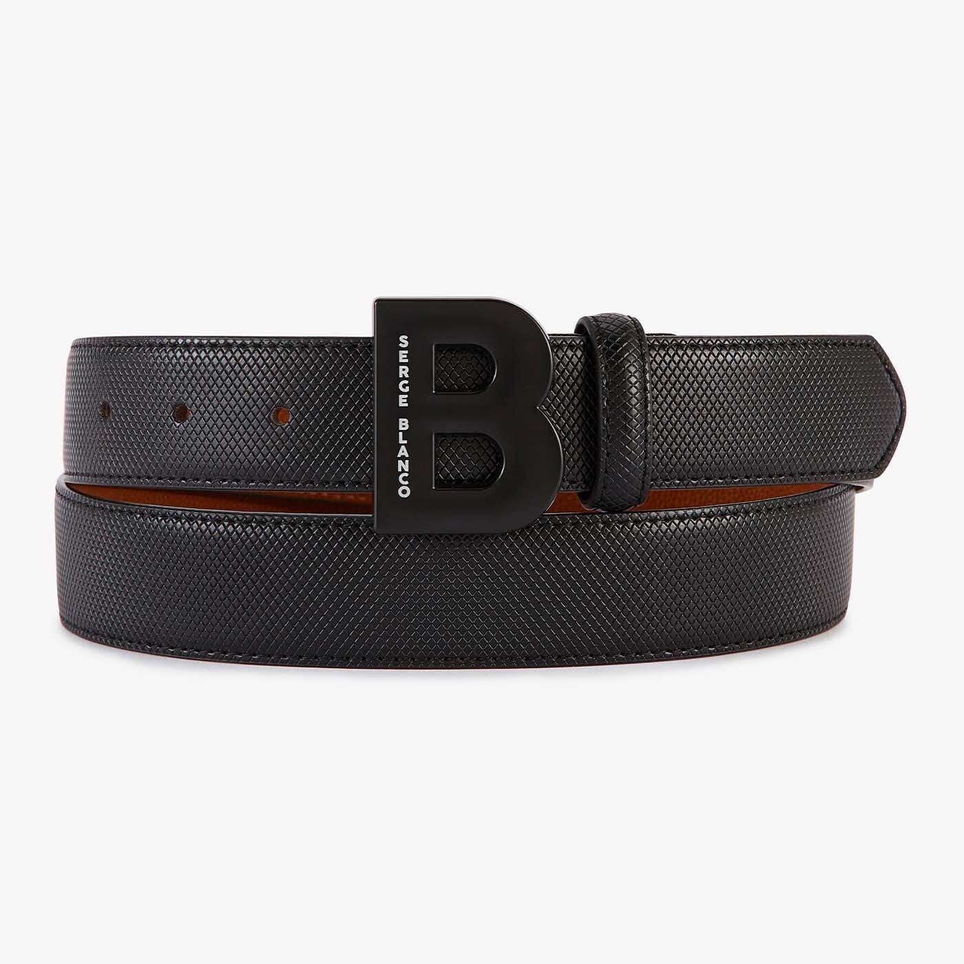 Ceinture réversible en nubuck avec 2 boucles homme serge blanco