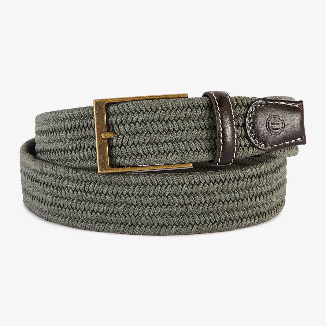 Elastischer geflochtener Gürtel in Khaki