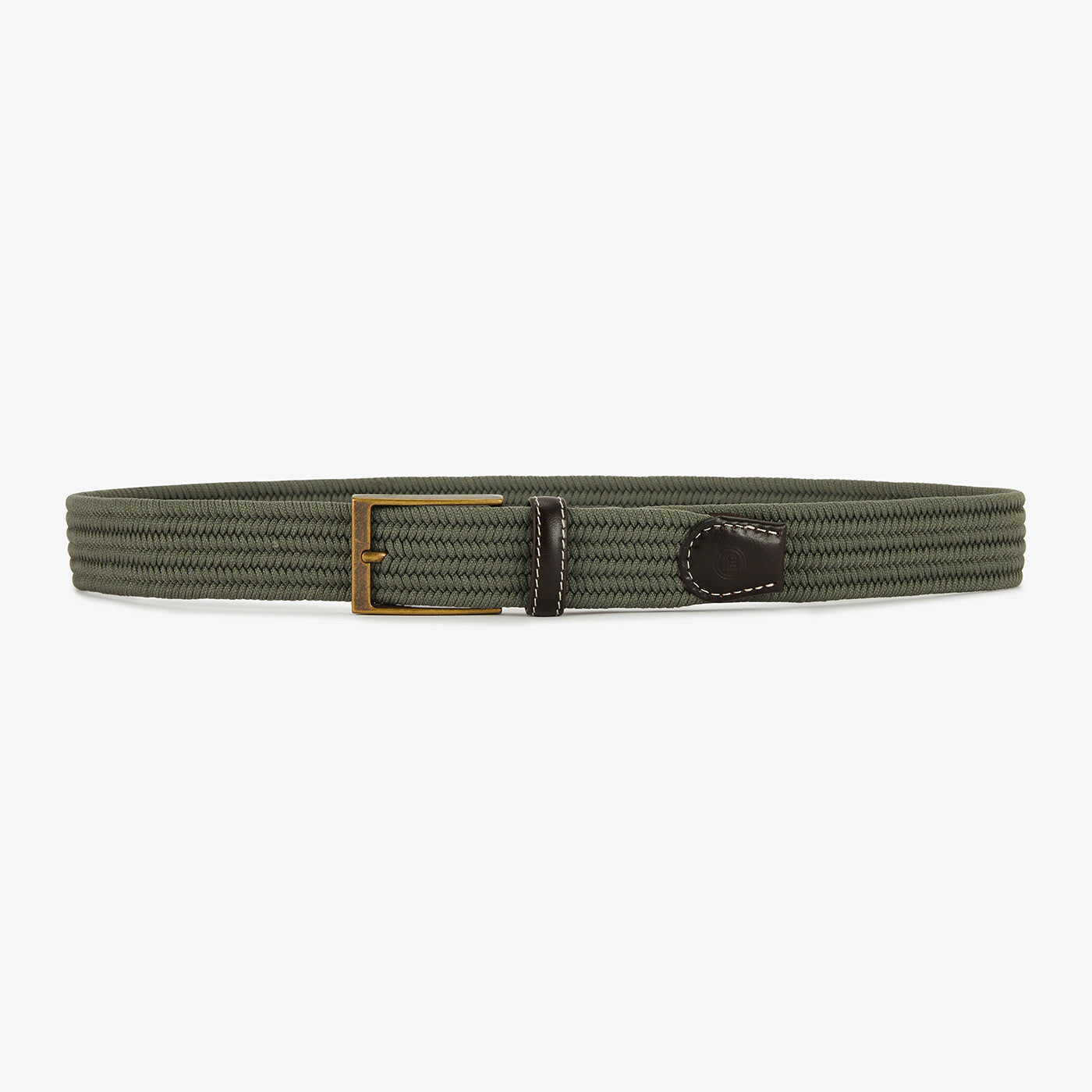 Ceinture tressée élastiquée khaki