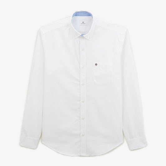 Chemise Oxford blanche avec ganse SERGE BLANCO