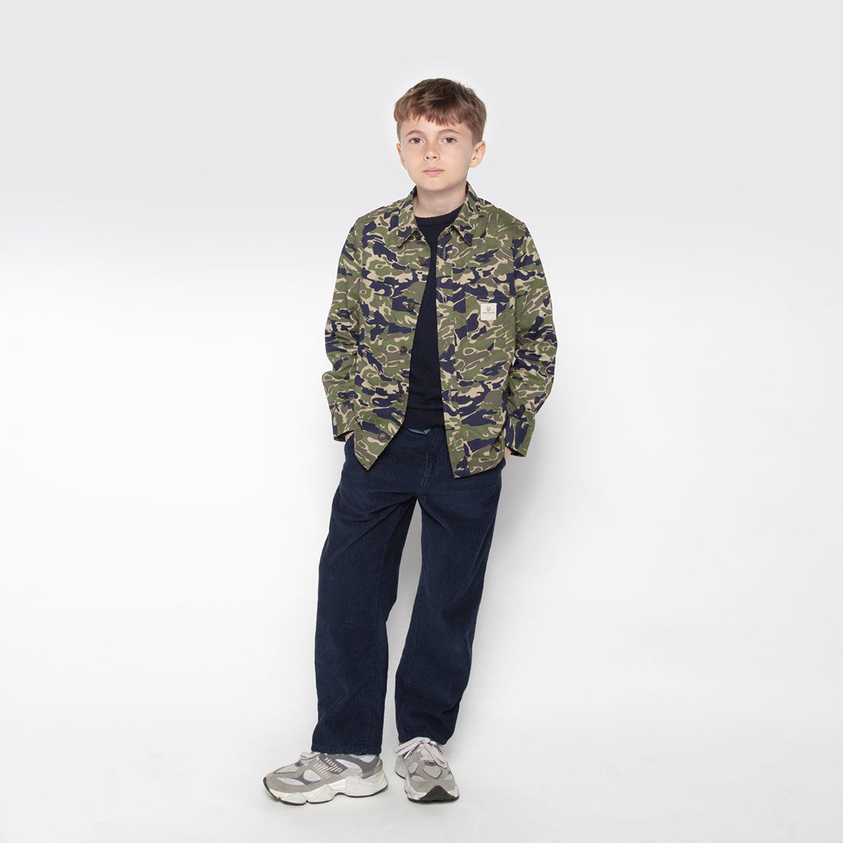 Chemise Manches Longues En Coton Motif Camouflage Deux Poches Poitrine Clovis Junior SERGE BLANCO
