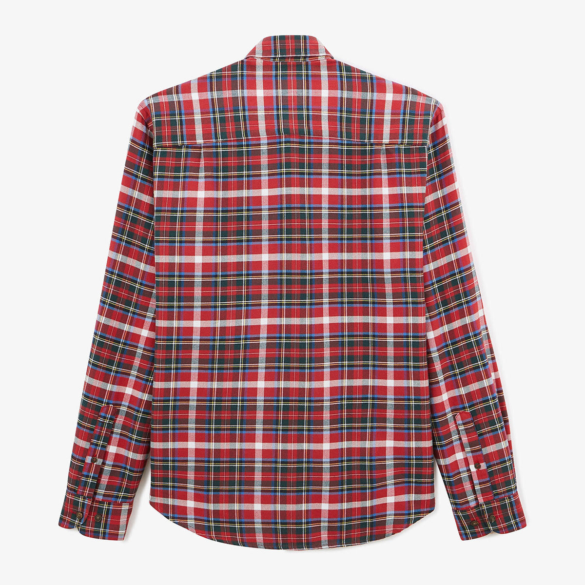 Chemise à manches longues brique à carreaux