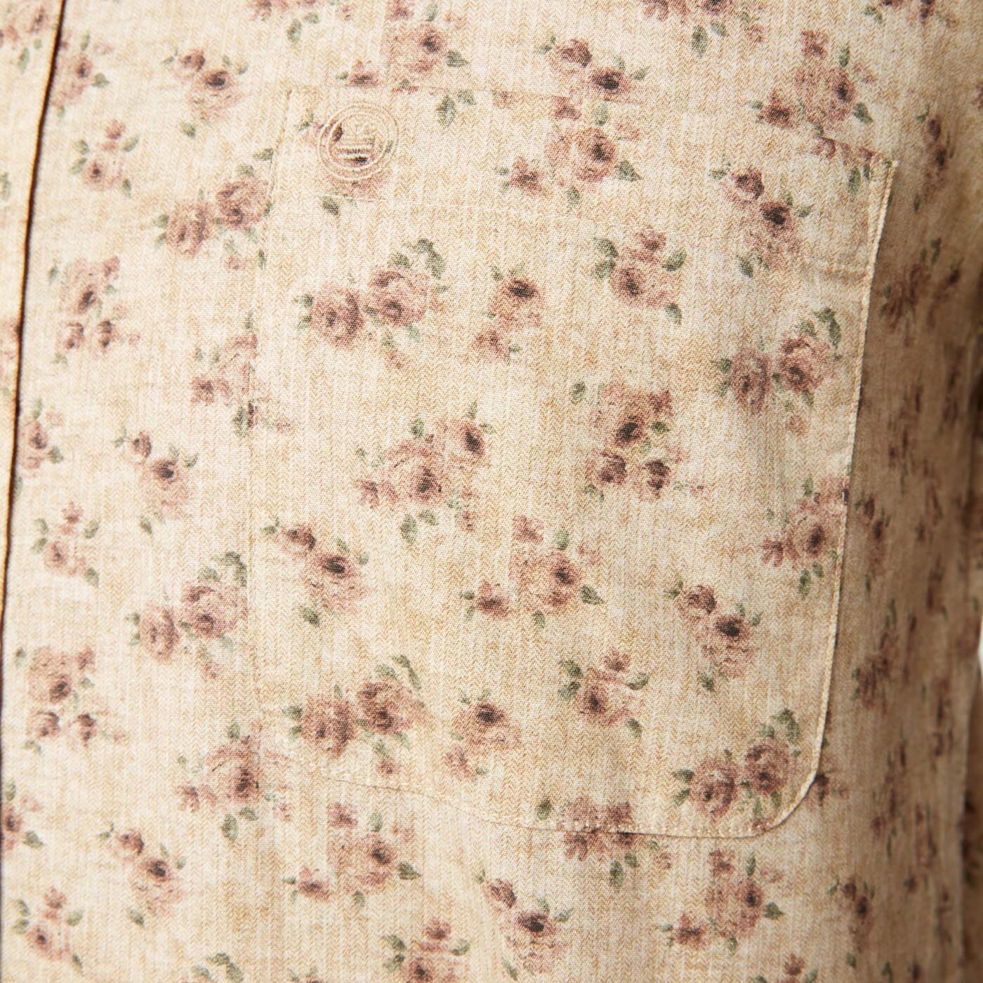 Chemise imprimée fleurs vintage jaune coupe ajustée en coton homme Serge blanco