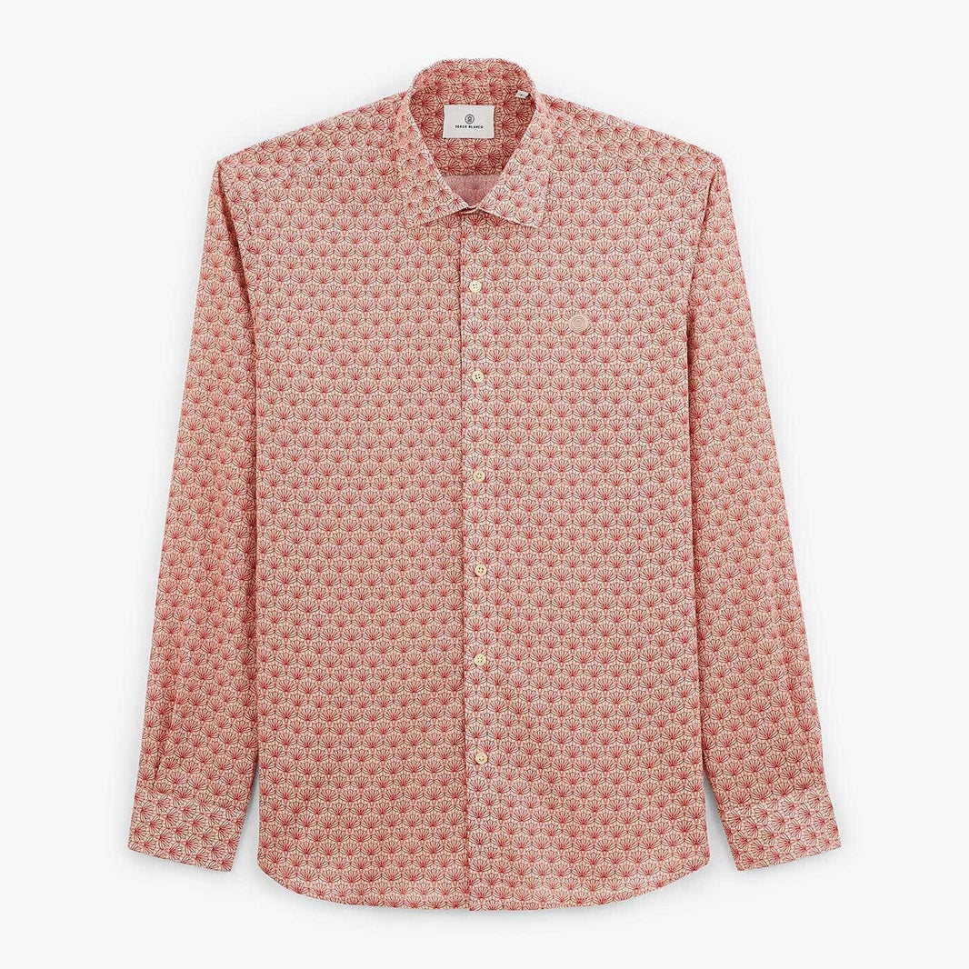 Camisa estampada en rojo cardenal