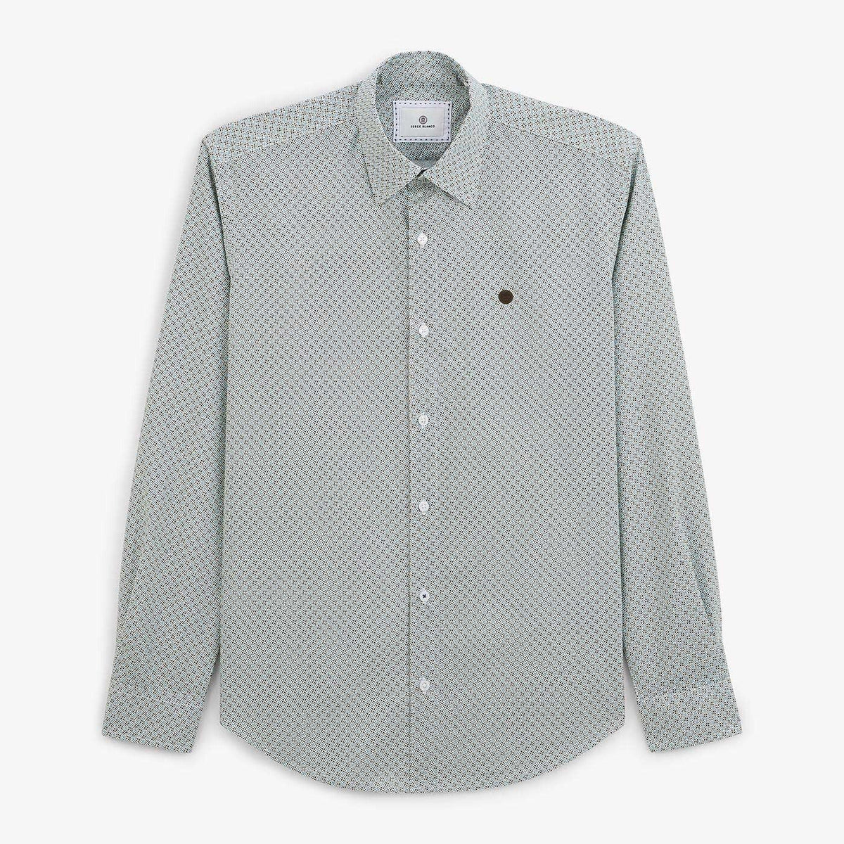 Chemise imprimée bleu ciel