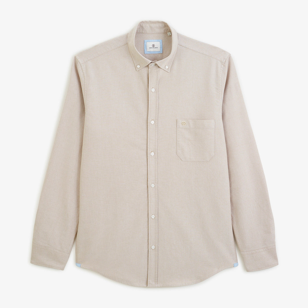 Chemise manches longues Oxford sangle SB beige HOMME SERGE BLANCO