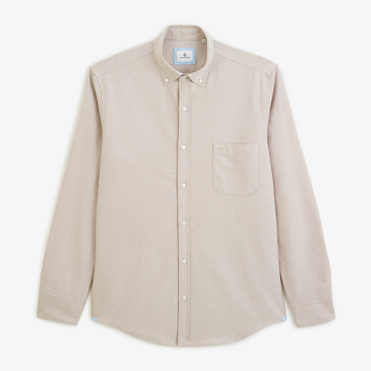 Chemise manches longues Oxford sangle SB beige HOMME SERGE BLANCO