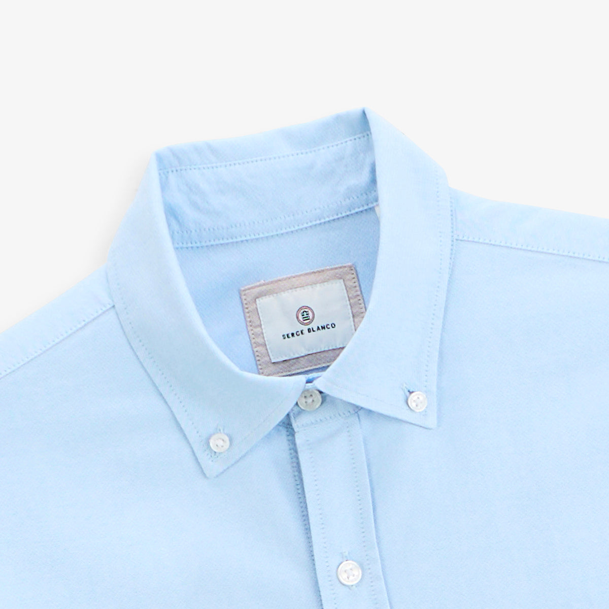 Chemise manches longues Oxford sangle SB bleu ciel HOMME SERGE BLANCO