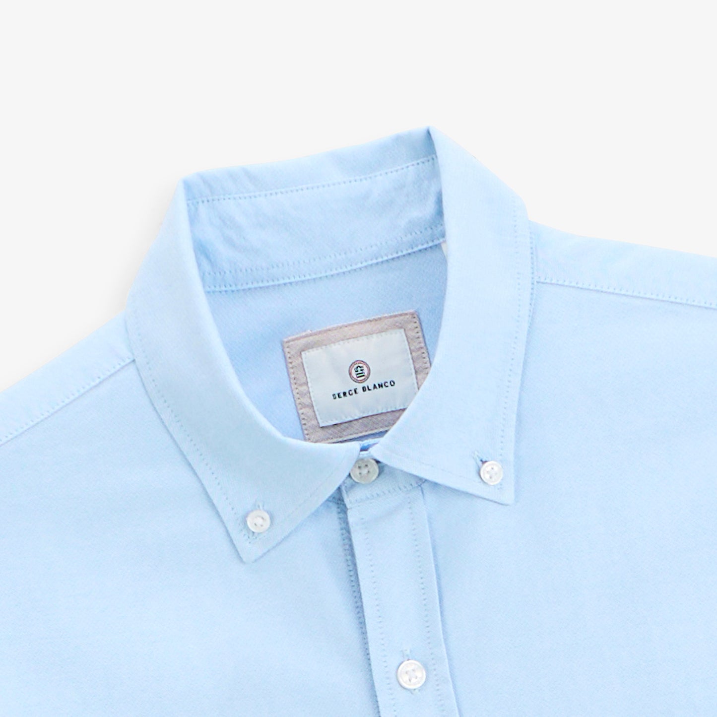 Chemise manches longues Oxford sangle SB bleu ciel HOMME SERGE BLANCO