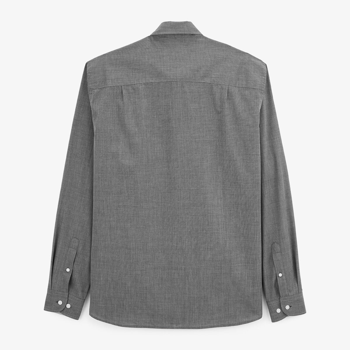 Chemise manches longues en coton gris anthracite Charles homme SERGE BLANCO