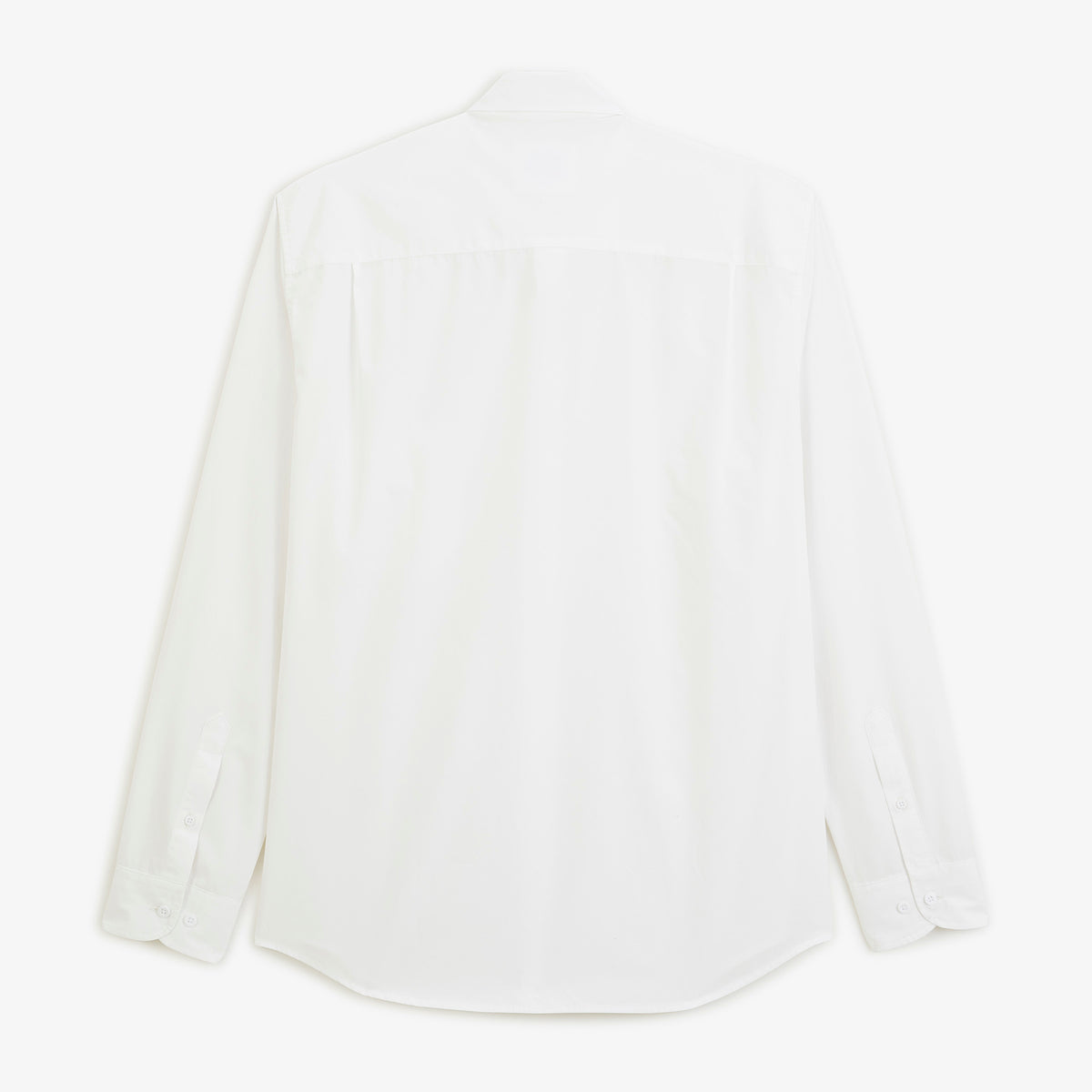Chemise manches longues popeline de coton blanchomme serge blanco