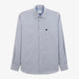 Chemise rayée bleu marine manches longues en coton homme serge blanco