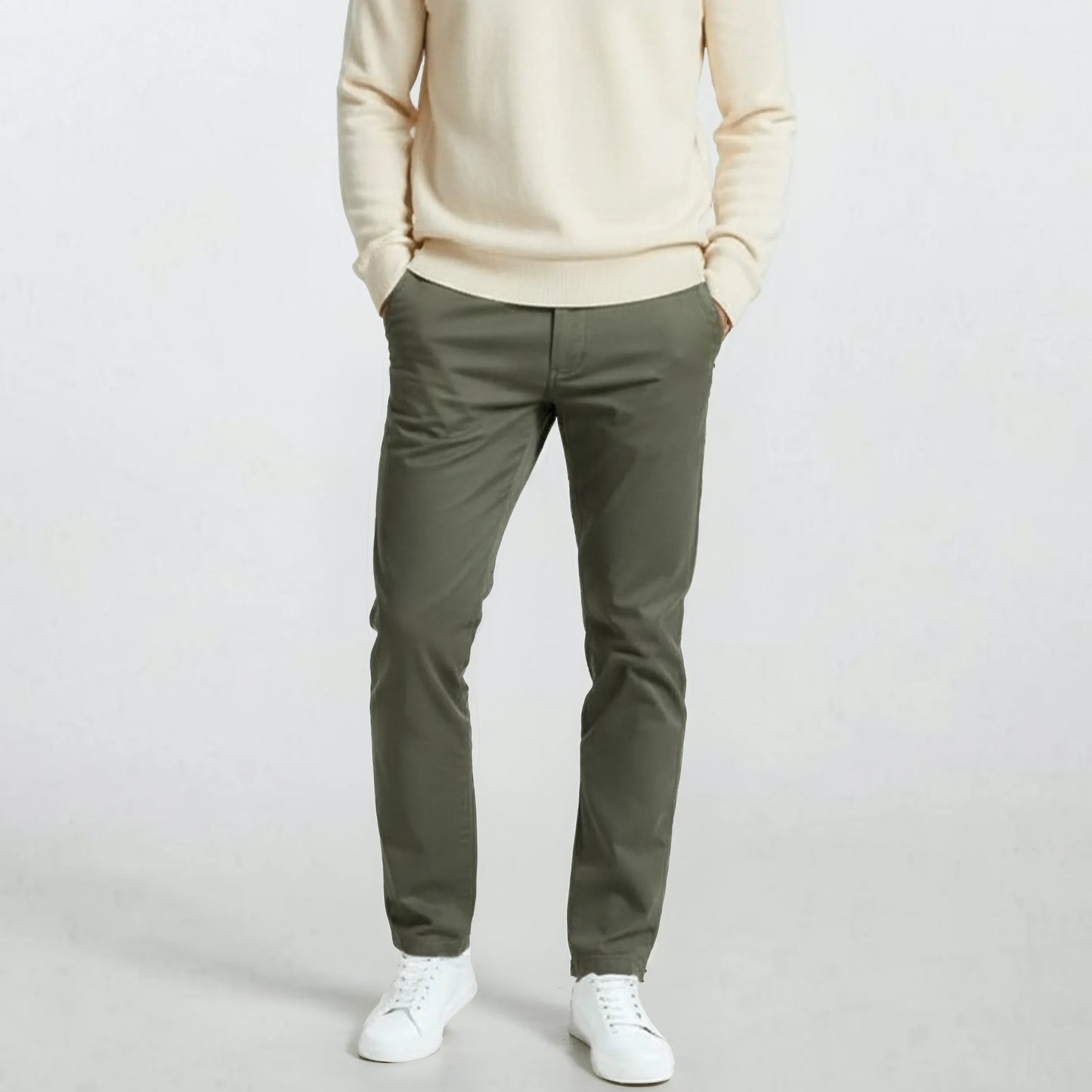 Chino 702 coupe confort militaire homme serge blanco 
