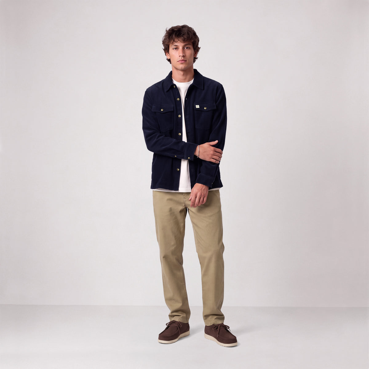 Chino 751 en coton stretch coupe droite beige cachemire SBPLAY