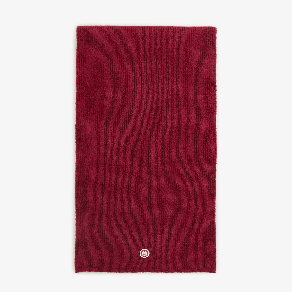 Écharpe maille côtelée rouge