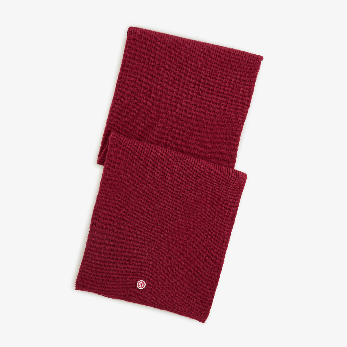 Écharpe maille côtelée rouge
