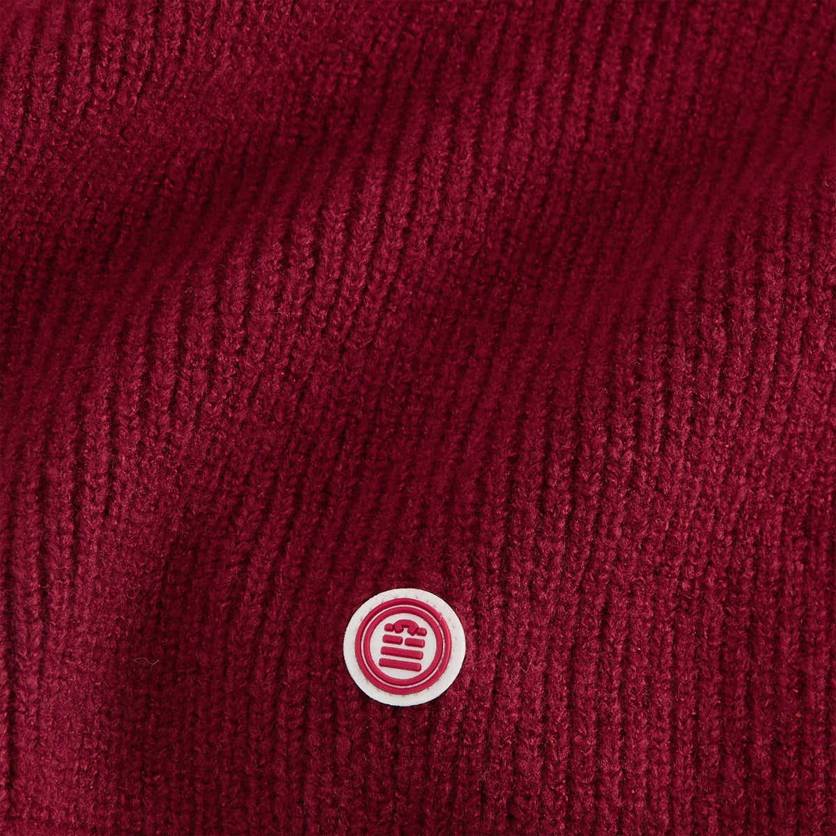 Écharpe maille côtelée rouge