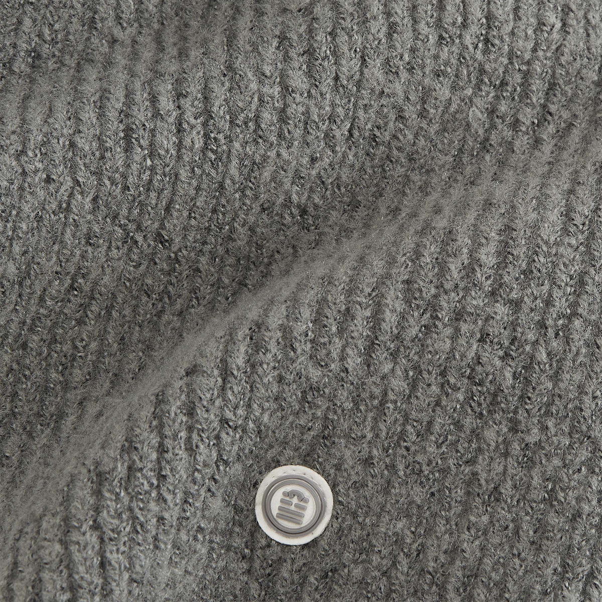 Écharpe maille côtelée gris chiné