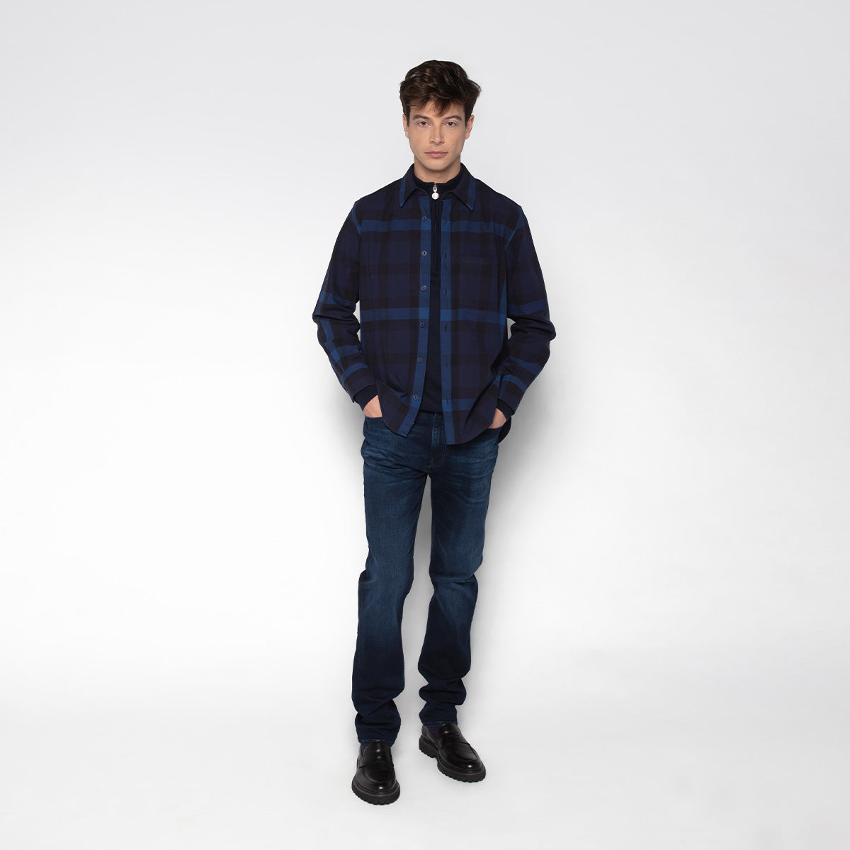 Jean 325 Slim Powertwist Bleu Foncé Homme SERGE BLANCO