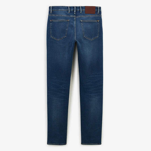 Jeans Slim Naked & Famous Denim - Indigo Cassé Sergé Selvedge - Taille 33 X 28.5 - Occasion Très Bon état