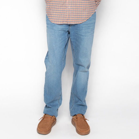 Jean 331 tapered fit bleu en coton coupe large homme SERGE BLANCO