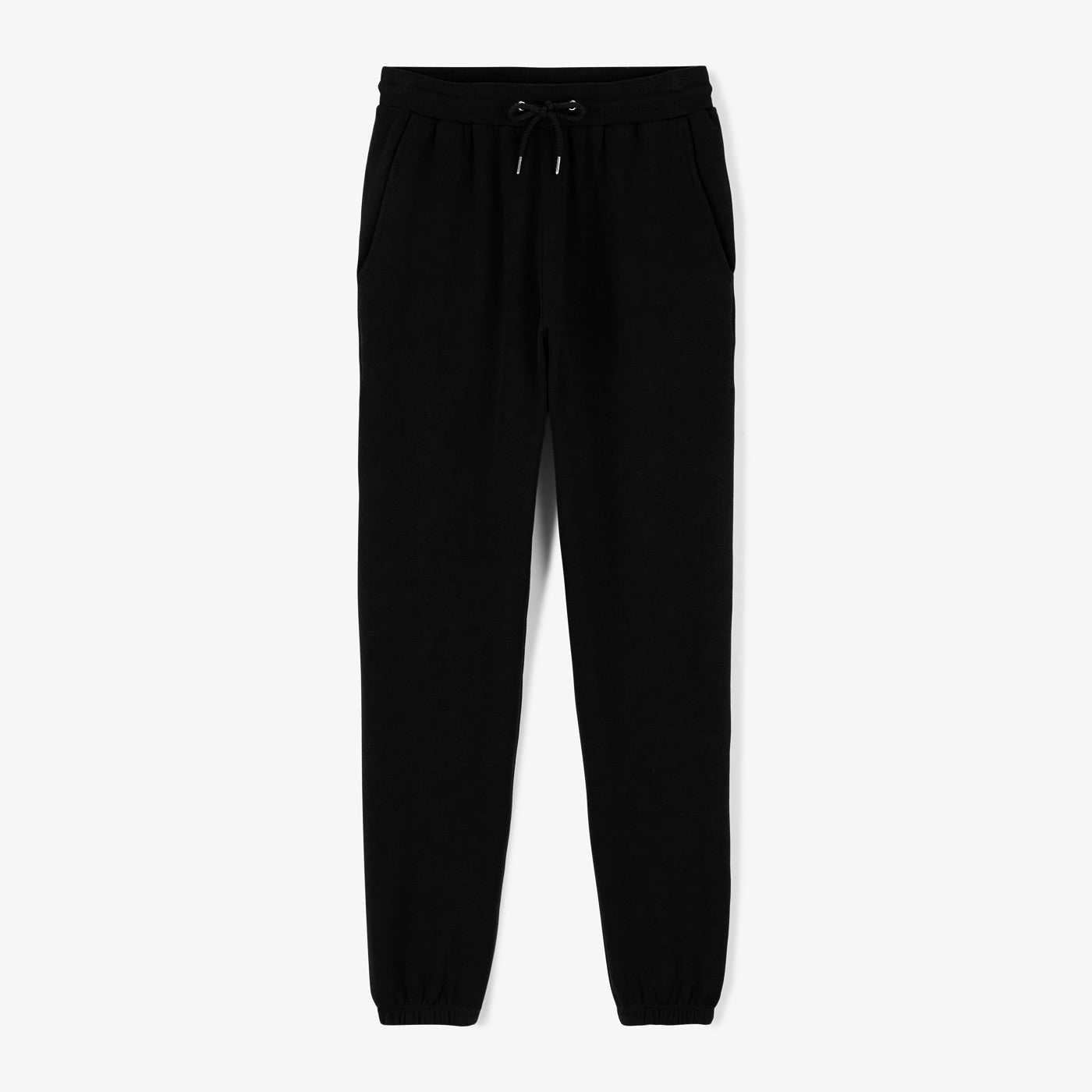 Jogging en molleton gratte noir en coton homme SERGE BLANCO