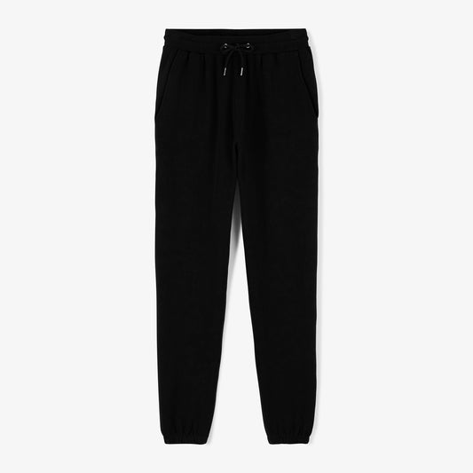 Jogging en molleton gratte noir en coton homme SERGE BLANCO