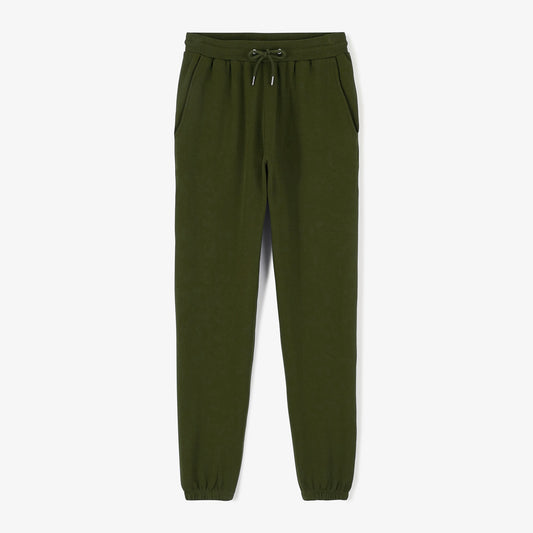 Jogging en molleton gratte vert army en coton homme SERGE BLANCO