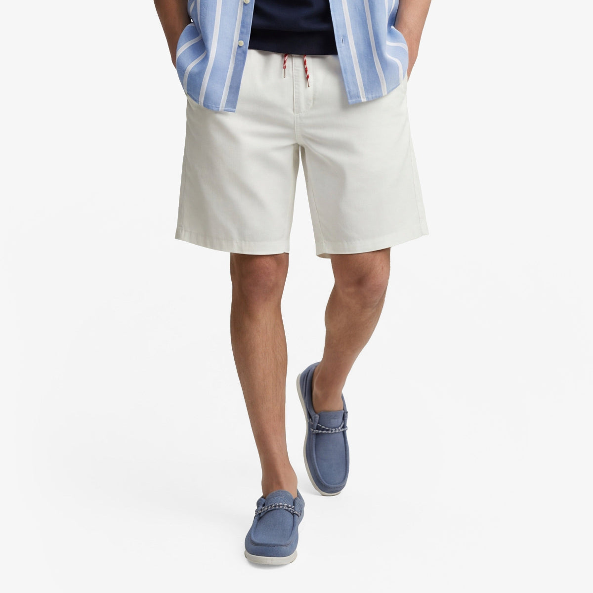 Bermuda 743 taille élastiquée blanc off-white