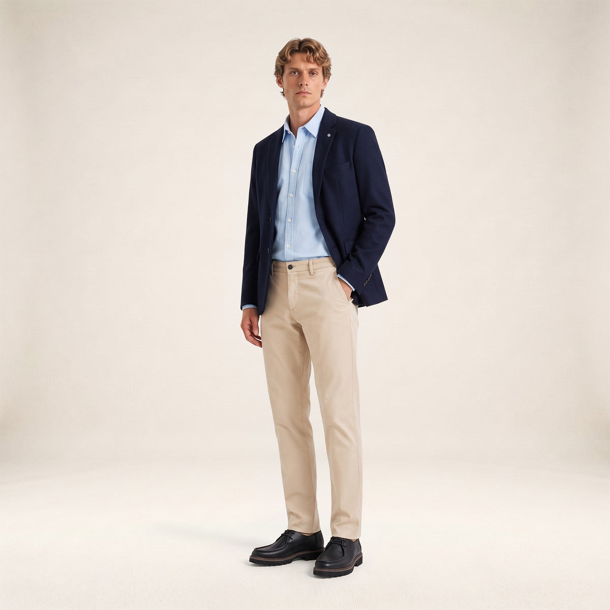 Blazer 100% laine bleu marine foncé Henri