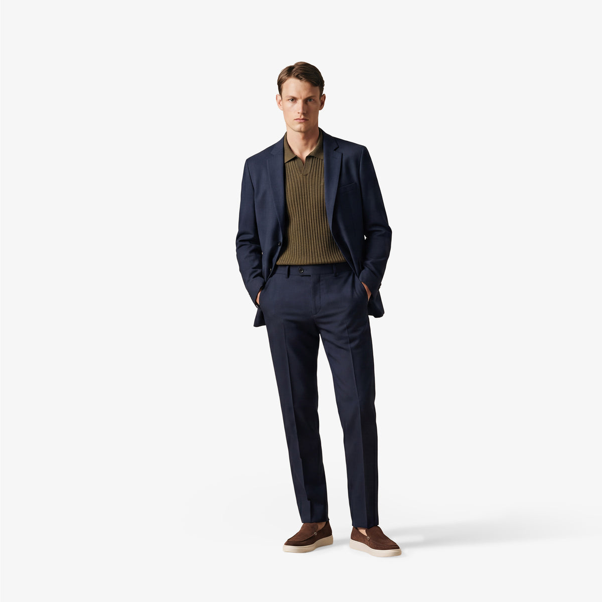 Blazer Simoncini en laine bleu